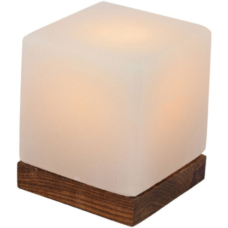 HIMALAYA SALT DREAMS Zoutkristal-tafellamp Kubus Met de hand gemaakt van zoutkristal - iedere steen uniek, H: ca.9 cm (1 stuk)