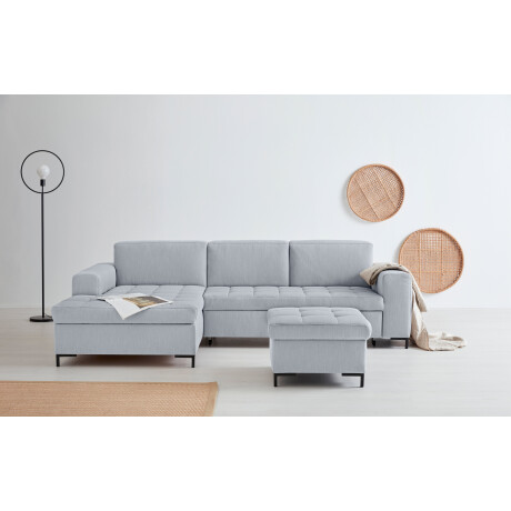 OTTO products Hoekbank Grazzo L-vorm hoogwaardige stoffen van gerecycled materiaal, stiksels op de zitting