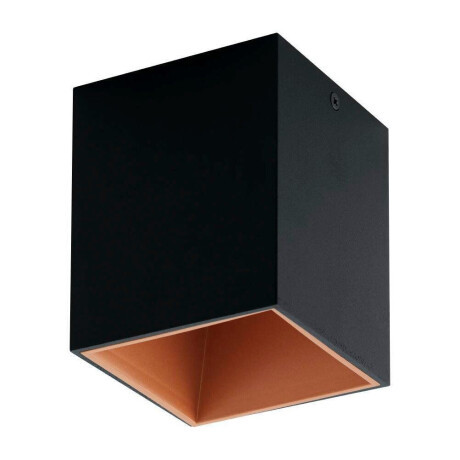 EGLO Plafondlamp POLASSO Plafondlamp, aluminium, kunststof, kleur: zwart, koper, L: 10x10 cm (1 stuk)