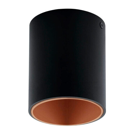 EGLO Plafondlamp POLASSO Plafondlamp, aluminium, kunststof, kleur: zwart, koper, Ø: 10 cm (1 stuk)