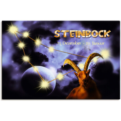 Artland Artprint Sterrenbeeld - steenbok als artprint op linnen, poster in verschillende formaten maten