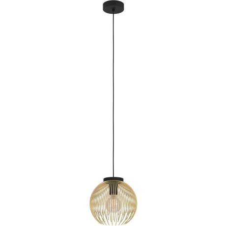 EGLO Hanglamp VENEZUELA Hanglamp eettafel, hanglamp van metaal in zwart en goud, E27 (1 stuk)