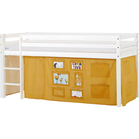 Hoppekids Hoogslaper ECO Dream, kinderbed, speelbed, halfhoog bed van massief hout