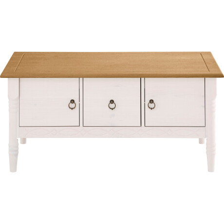 Home affaire Salontafel Indra van massief dennenhout, fsc, met opbergruimte, discreet ornament