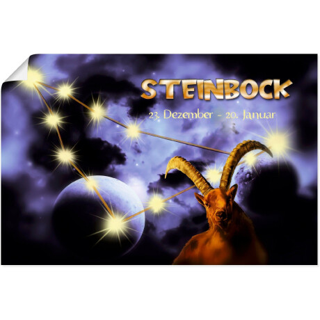 Artland Artprint Sterrenbeeld - steenbok als artprint op linnen, poster in verschillende formaten maten
