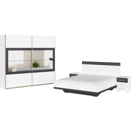 rauch Slaapkamerserie Tarragona Kast in 3 breedtes, bed in 2 breedtes, 2 nachttafels MADE IN GERMANY (set, 4-delig)