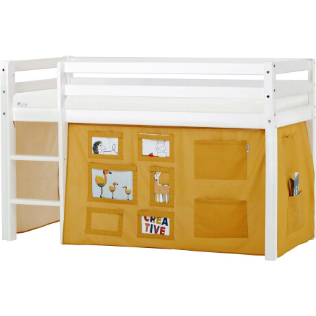 Hoppekids Hoogslaper ECO Dream, kinderbed, speelbed, halfhoog bed van massief hout