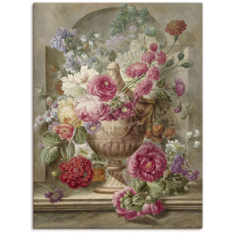Artland Artprint Vaas met bloemen als artprint op linnen, poster, muursticker in verschillende maten