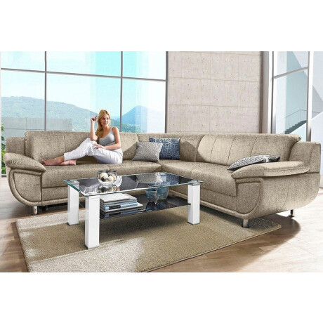 TRENDMANUFAKTUR Hoekbank Rondo optioneel met slaapfunctie, 267x247 cm (BxD), brede armleuningen