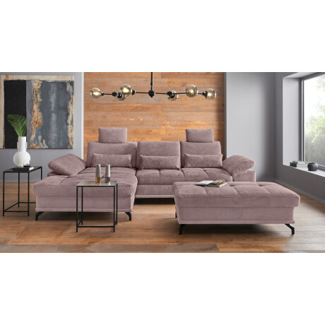 Places of Style Hoekbank Costello L-vorm, met zitdiepteverstelling, armleuningverstelling en