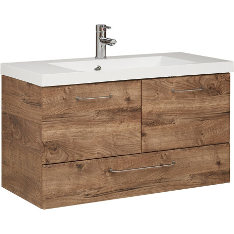 Saphir Badmeubelset Quickset 943 2-delig, mineraalmarmere wastafel en LED-spiegelkast (set)