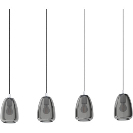 EGLO Hanglamp ALOBRASE chroom / l108 x h110 x b15cm / hanglamp / eettafel / woonkamer