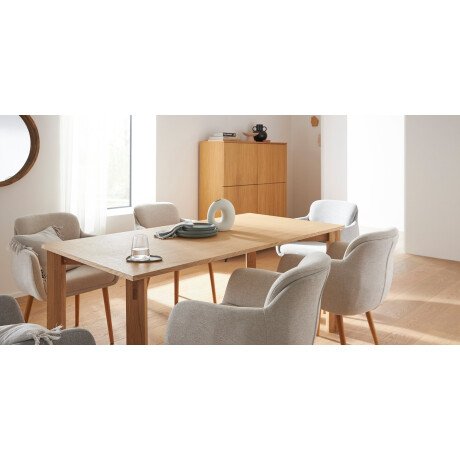 LeGer Home by Lena Gercke Eettafel Chelsea Eikenfineer, verschillende breedten, robuuste poten van massief eiken
