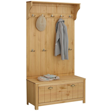Home affaire Compact kapstokmeubel Mille van massief hout, breedte 100 cm