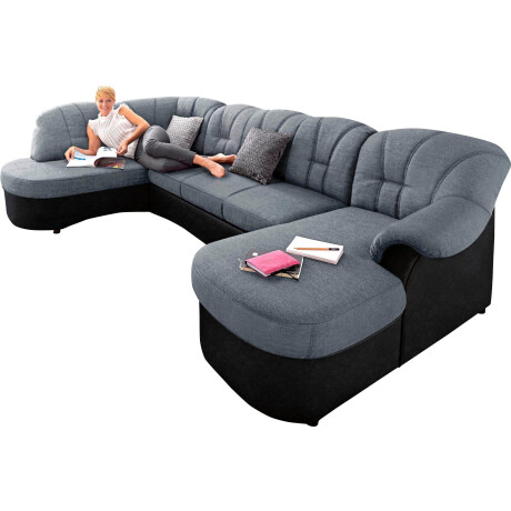 DOMO collection Zithoek Flores ook in leren bekleding, B/D/H: 293/180/86 cm, U-vorm (3 stuks)