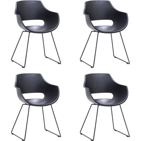 MCA furniture Kuipstoel Rockville 4-set, schaats, kunststof, belastbaarheid 120 kg, zithoogte ca. 46 cm (set, 4 stuks)