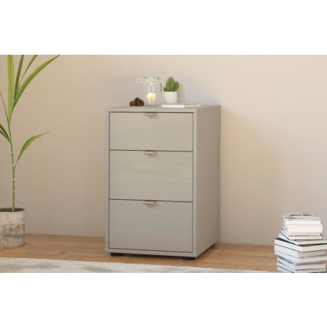 WIEMANN Nachtkastje Nizza voorgemonteerd, met soft-closetechniek en glazen front (set, 2 stuks)