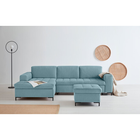 OTTO products Hoekbank Grazzo L-vorm hoogwaardige stoffen van gerecycled materiaal, stiksels op de zitting