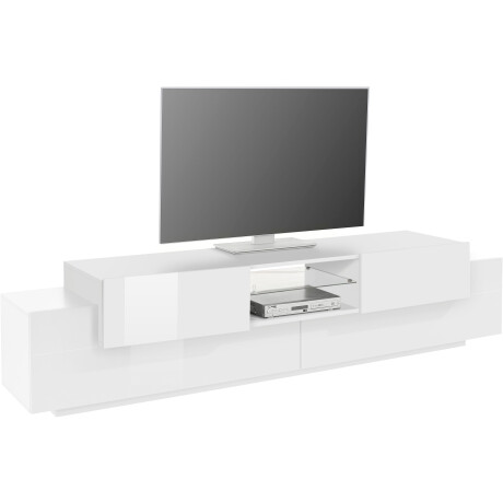 INOSIGN Tv-meubel Coro, lowboard, TV-commode, TV-meubelen, TV-bank met 2 kleppen, 2 deuren, 1 glazen plank, breedte 220
