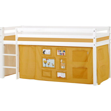 Hoppekids Hoogslaper ECO Dream, kinderbed, speelbed, halfhoog bed van massief hout