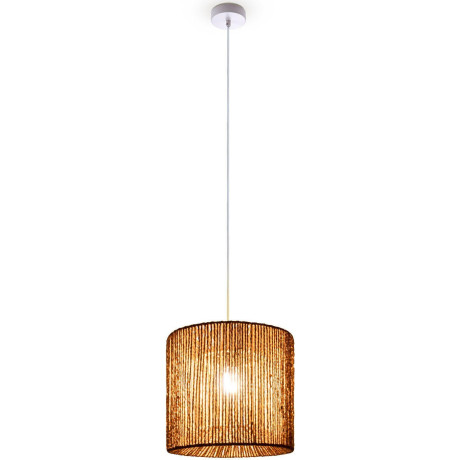 Paco Home Hanglamp Hugo Ramira Woonkamer eetkamer rattan look Boho kap papier E27 modern