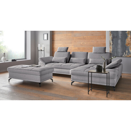 Places of Style Hoekbank Costello L-vorm, met zitdiepteverstelling, armleuningverstelling en