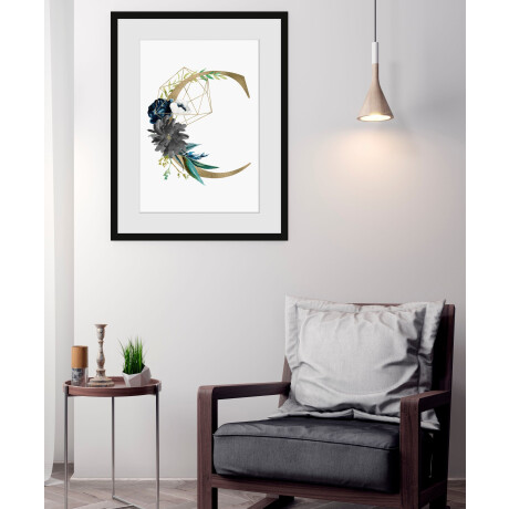 queence Wanddecoratie Letter c HD premium posterdruk incl. houten lijst (1 stuk)