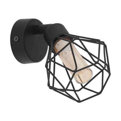 EGLO Plafondspot ZAPATA 1 Vintage wandlamp in retro look, staal, zwart, amber, G9 (1 stuk)