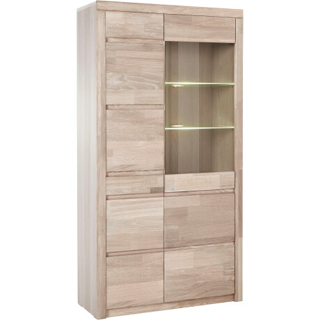 Home affaire Vitrinekast Silkeborg gedeeltelijk massief, mooie greeploze look