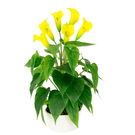 I.GE.A. Kunstbloem Calla In pot van keramiek kunstplant kunstbloemen zijdenbloemen (1 stuk)