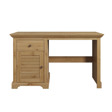 Home affaire Bureau Ayanna Massief hout, met lade en deur, lamellenfront, breedte 130 cm
