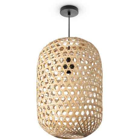 Paco Home Hanglamp PUNU Bamboe pendellamp Boho plafondlamp korf hangend rustiek E27 natuur