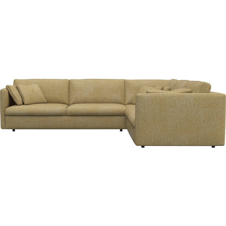 FLEXLUX Hoekbank Lovane, elegant en tijdloos, comfortabel, L-vorm Zacht en zeer comfortabel, grote zitdiepte op koudschuim, inclusief sierkussen