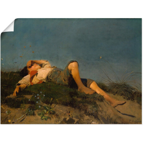 Artland Artprint Herdersjongen. 1860 als artprint op linnen, poster in verschillende formaten maten