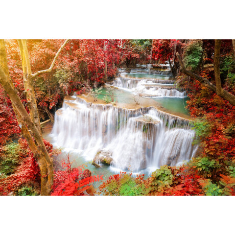 Papermoon Fotobehang Huay Mae open haard Autumn Waterfall