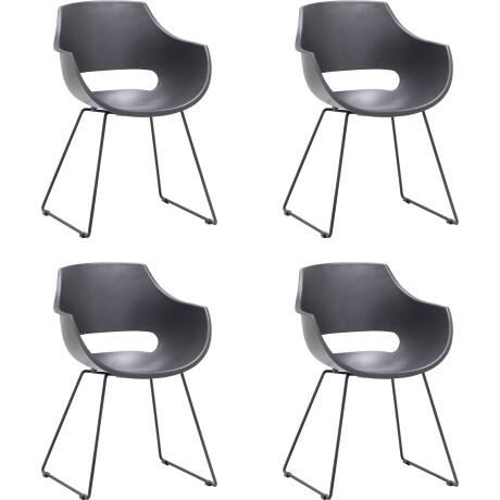 MCA furniture Kuipstoel Rockville 4-set, schaats, kunststof, belastbaarheid 120 kg, zithoogte ca. 46 cm (set, 4 stuks)