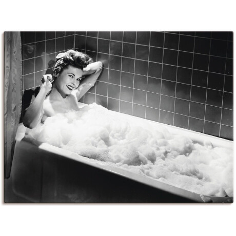 Artland Artprint op linnen Vrouw in schuimbad, 1940 gespannen op een spieraam