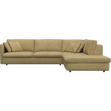 FLEXLUX Hoekbank Lovane, elegant en tijdloos, comfortabel, L-vorm Zacht en zeer comfortabel, grote zitdiepte op koudschuim, inclusief sierkussen