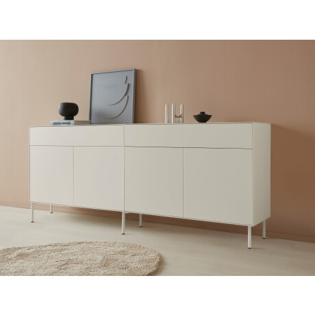 LeGer Home by Lena Gercke Dressoir Essentials Breedte: 224 cm, MDF gelakt, push-to-open-functie (2 stuks)