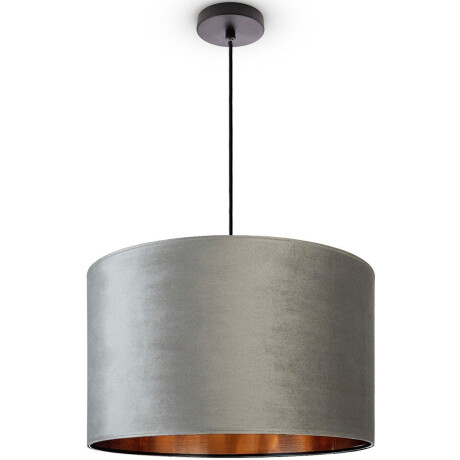 Paco Home Hanglamp Hugo uni Color Woonkamer lampenkap van velours uni-kleuren decoratie E27 kabel 1,5m
