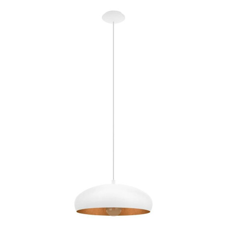EGLO Hanglamp MOGANO 1 Hanglamp vintage van staal in wit, koper, eettafel lamp, E27 (1 stuk)