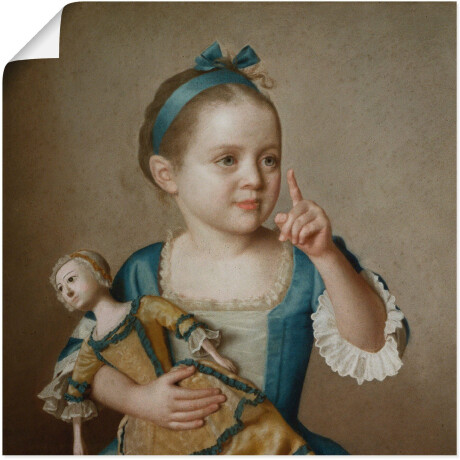 Artland Artprint Meisje met pop. als artprint op linnen, poster in verschillende formaten maten