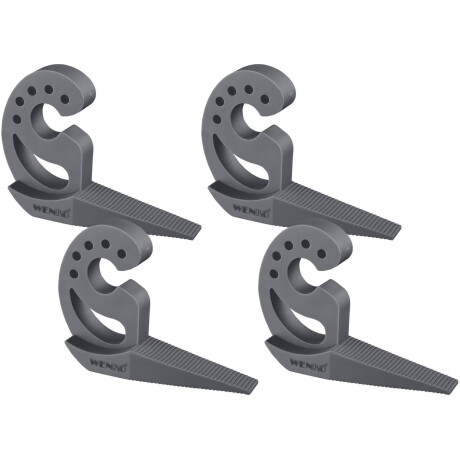 WENKO Raamstopper Model Multi-STOP antraciet Klembeveiliging, deurstopper van kunststof (set, 4 stuks)