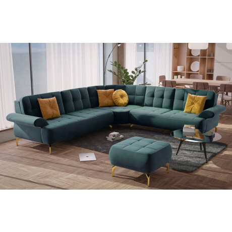 sit&more Hoekbank Orient 1 L-vorm inclusief 4 sierkussens met strassteentjes, goudkleurige metalen poten
