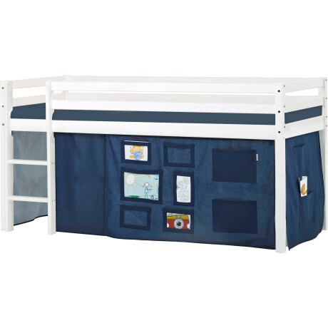 Hoppekids Hoogslaper ECO Dream, kinderbed, speelbed, halfhoog bed van massief hout