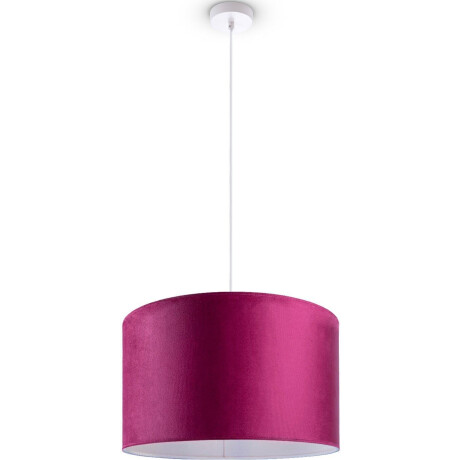 Paco Home Hanglamp Hugo uni Color Woonkamer lampenkap van velours uni-kleuren decoratie E27 kabel 1,5m