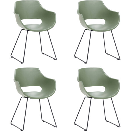 MCA furniture Kuipstoel Rockville 4-set, schaats, kunststof, belastbaarheid 120 kg, zithoogte ca. 46 cm (set, 4 stuks)