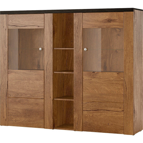 Home affaire Highboard Larona, tijdloze hoge commode met 2 deuren, deurkast, hoogte 129,5 cm,