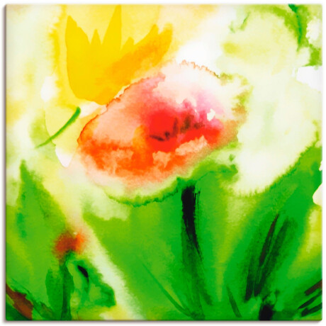 Artland Artprint op linnen Bloemenliefde gespannen op een spieraam