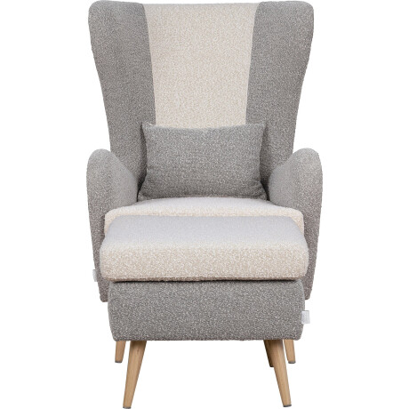 Guido Maria Kretschmer Home&Living Fauteuil Salla bekleding bouclé of fijne structuur, oorschelp fauteuil naar keuze met of zonder hocker, grote fauteuil: afm. bxdxh: 78x94x118cm